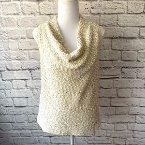 Drew Cream Knit Cowl Neck Top